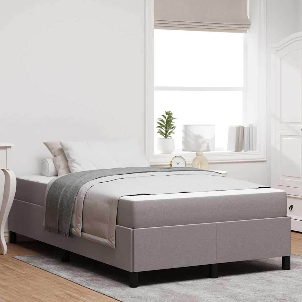 vidaXL Taupe Fabric Box Spring Bed 120 x 200 cm