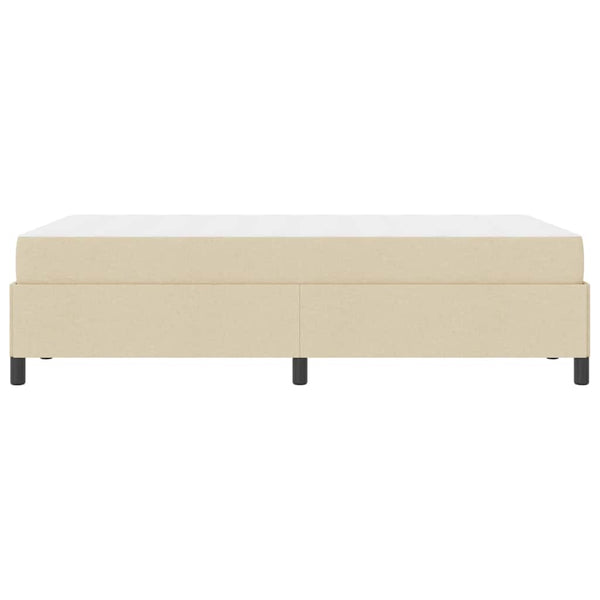 vidaXL Box Spring Bed Cream 120 x 200 cm Fabric