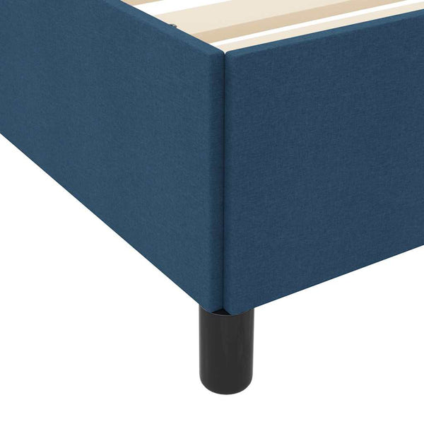 vidaXL Box Spring Bed Blue 120 x 200 cm Fabric