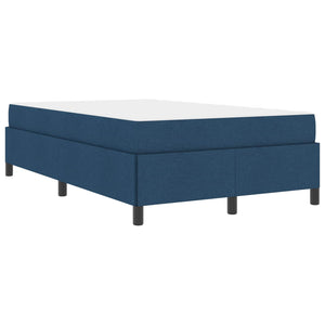 vidaXL Box Spring Bed Blue 120 x 200 cm Fabric
