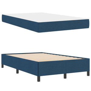 vidaXL Box Spring Bed Blue 120 x 200 cm Fabric