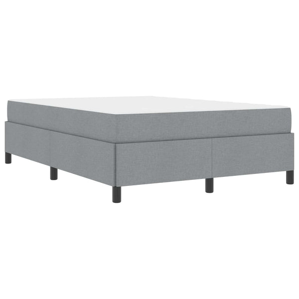 vidaXL Box Spring Bed Light Grey 140 x 200 cm Fabric