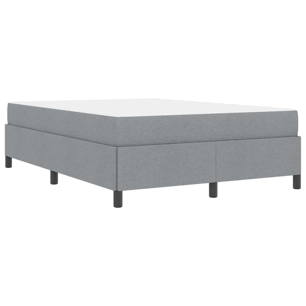 vidaXL Box Spring Bed Light Grey 140 x 200 cm Fabric