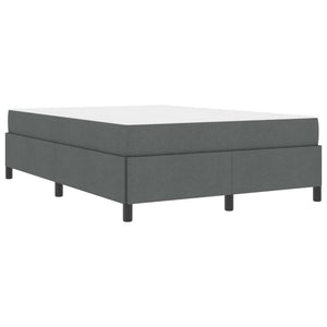 vidaXL Box Spring Bed Dark Grey 140 x 200 cm Fabric