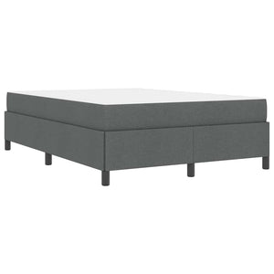 vidaXL Box Spring Bed Dark Grey 140 x 200 cm Fabric