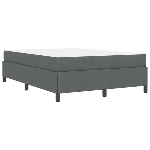 vidaXL Box Spring Bed Dark Grey 140 x 200 cm Fabric