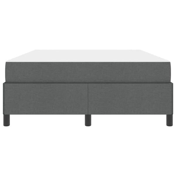 vidaXL Box Spring Bed Dark Grey 140 x 200 cm Fabric