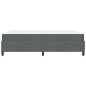 vidaXL Box Spring Bed Dark Grey 140 x 200 cm Fabric