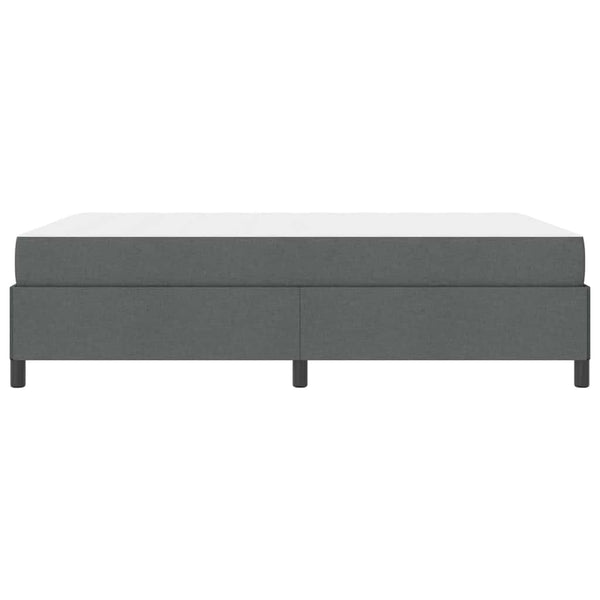 vidaXL Box Spring Bed Dark Grey 140 x 200 cm Fabric