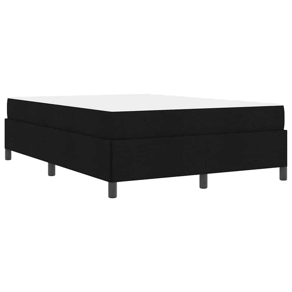 vidaXL Box Spring Bed Black 140 x 200 cm Fabric