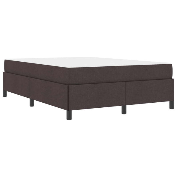 vidaXL Box Spring Bed Dark Brown 140 x 200 cm Fabric