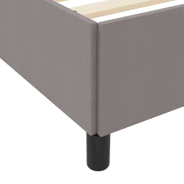vidaXL Box Spring Bed Taupe 140 x 200 cm Fabric