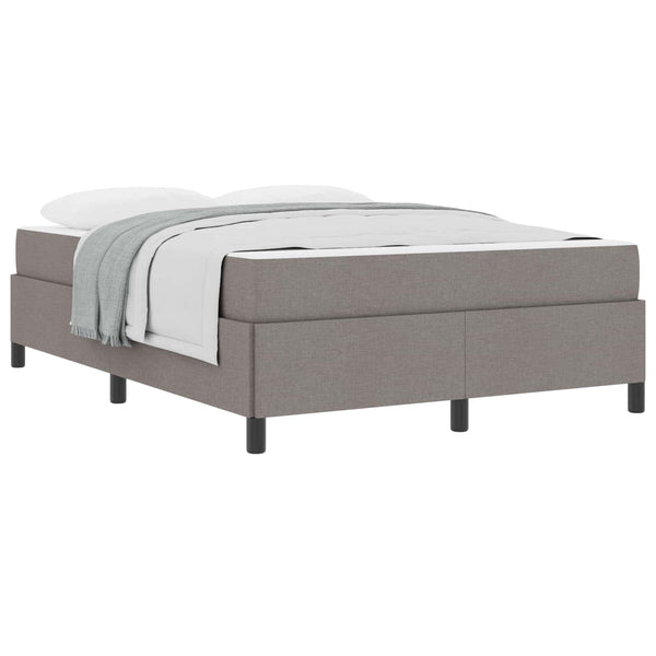 vidaXL Box Spring Bed Taupe 140 x 200 cm Fabric