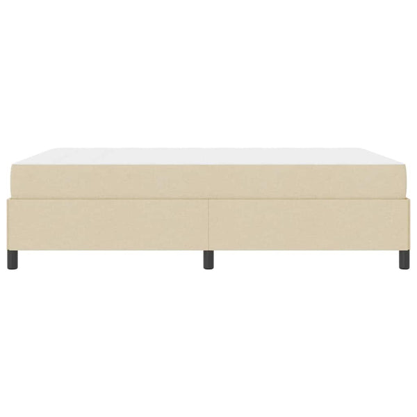 vidaXL Box Spring Bed Cream 140 x 200 cm Fabric