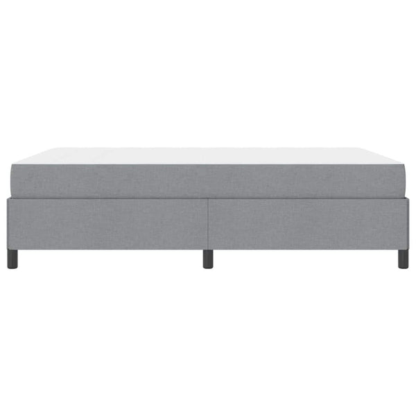 vidaXL Box Spring Bed Light Grey 160 x 200 cm Fabric