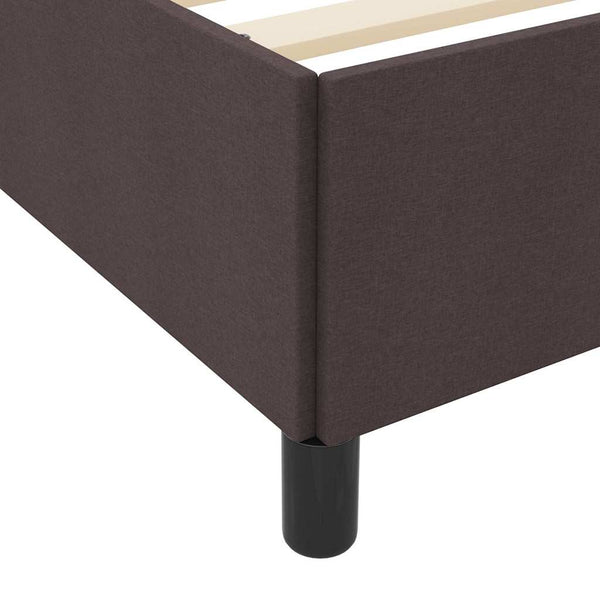 vidaXL Box Spring Bed Dark Brown 160 x 200 cm Fabric