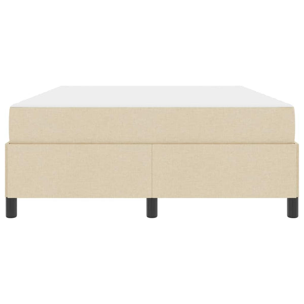vidaXL Box Spring Bed Cream 160 x 200 cm Fabric