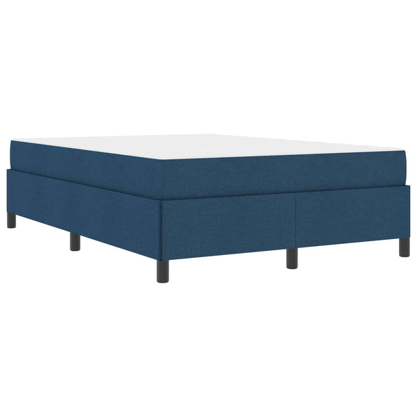 vidaXL Box Spring Bed Blue 160 x 200 cm Fabric