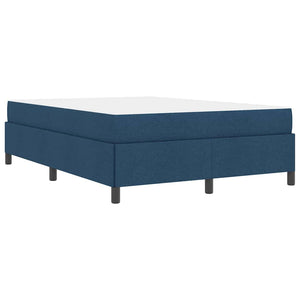 vidaXL Box Spring Bed Blue 160 x 200 cm Fabric