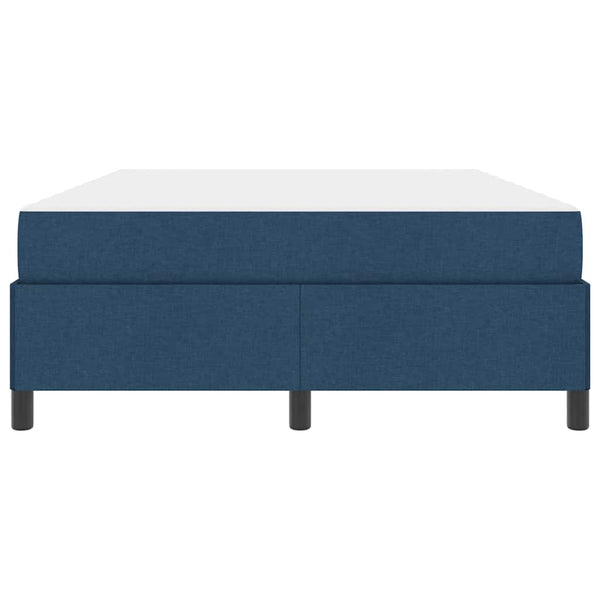 vidaXL Box Spring Bed Blue 160 x 200 cm Fabric