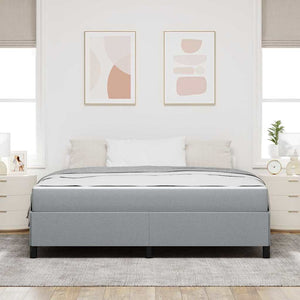 vidaXL Box Spring Bed Light Gray 180 x 200 cm Fabric