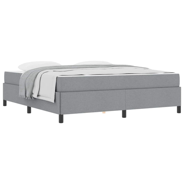 vidaXL Box Spring Bed Light Gray 180 x 200 cm Fabric