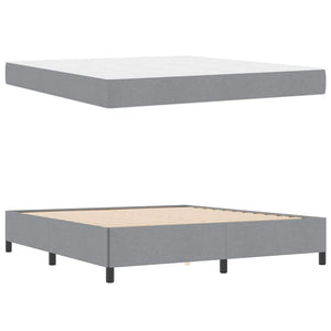 vidaXL Box Spring Bed Light Gray 180 x 200 cm Fabric