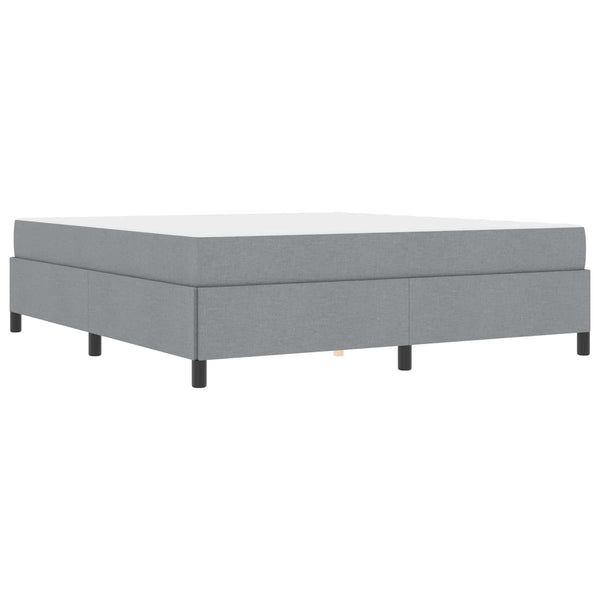 vidaXL Box Spring Bed Light Gray 180 x 200 cm Fabric