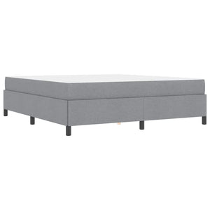 vidaXL Box Spring Bed Light Gray 180 x 200 cm Fabric