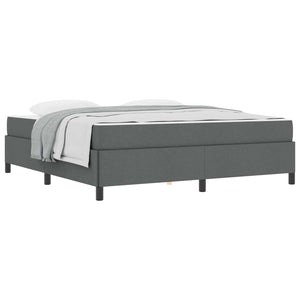vidaXL Box Spring Bed Dark Grey 180 x 200 cm Fabric
