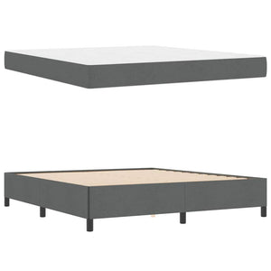 vidaXL Box Spring Bed Dark Grey 180 x 200 cm Fabric