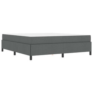 vidaXL Box Spring Bed Dark Grey 180 x 200 cm Fabric