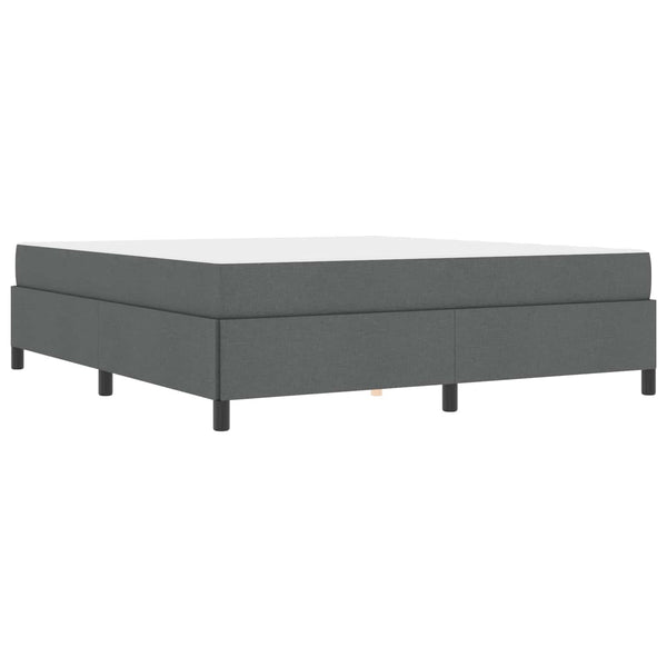 vidaXL Box Spring Bed Dark Grey 180 x 200 cm Fabric