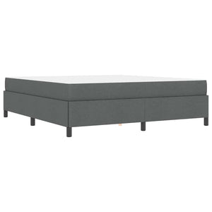 vidaXL Box Spring Bed Dark Grey 180 x 200 cm Fabric