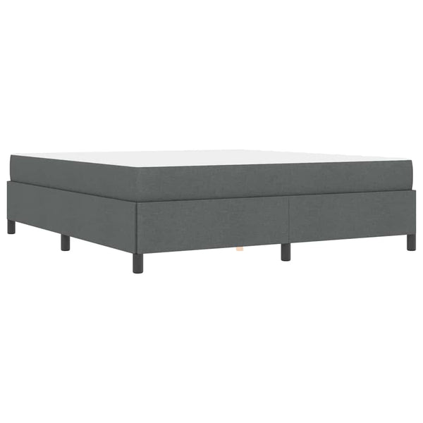 vidaXL Box Spring Bed Dark Grey 180 x 200 cm Fabric