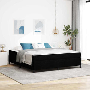 vidaXL Box Spring Bed Black 180 x 200 cm Fabric