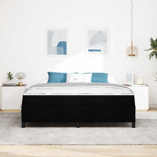 vidaXL Box Spring Bed Black 180 x 200 cm Fabric