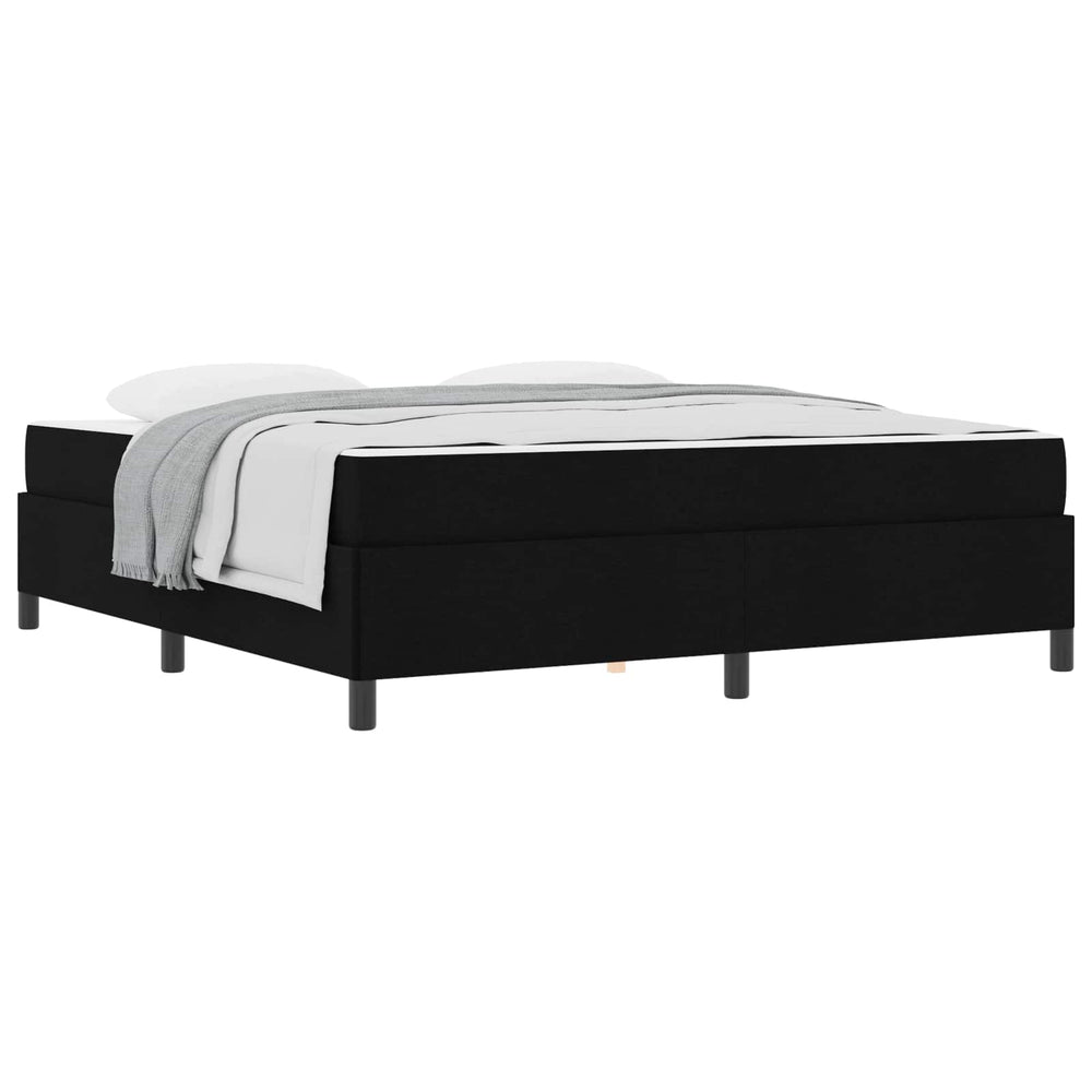 vidaXL Box Spring Bed Black 180 x 200 cm Fabric