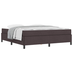 vidaXL Box Spring Bed Dark Brown 180 x 200 cm Fabric