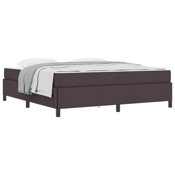 vidaXL Box Spring Bed Dark Brown 180 x 200 cm Fabric