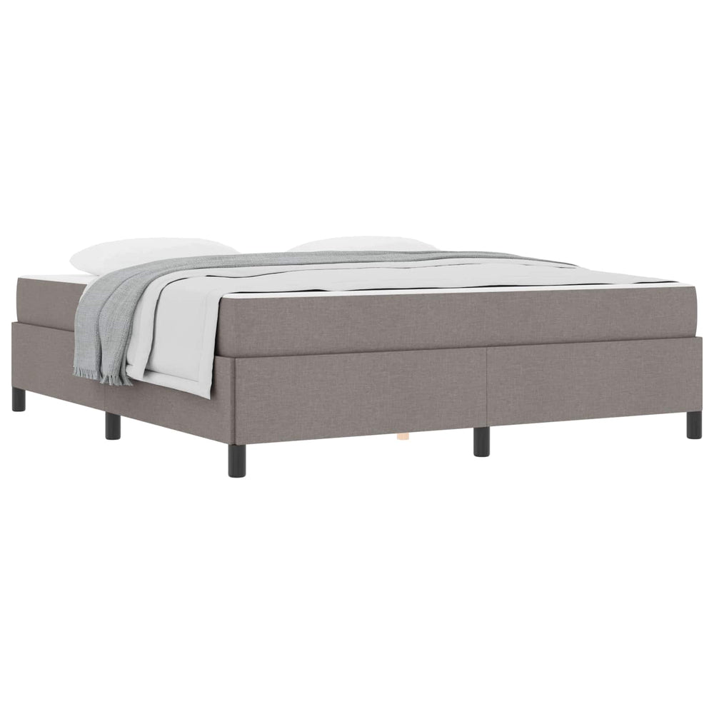 vidaXL Box Spring Bed Taupe 180 x 200 cm Fabric