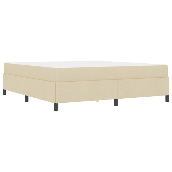 vidaXL Box Spring Bed Cream 180 x 200 cm Fabric