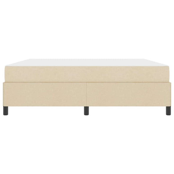 vidaXL Box Spring Bed Cream 180 x 200 cm Fabric