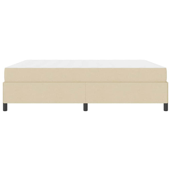 vidaXL Box Spring Bed Cream 180 x 200 cm Fabric