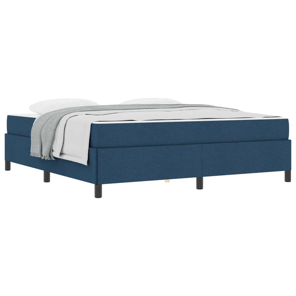 vidaXL Box Spring Bed Blue 180 x 200 cm Fabric