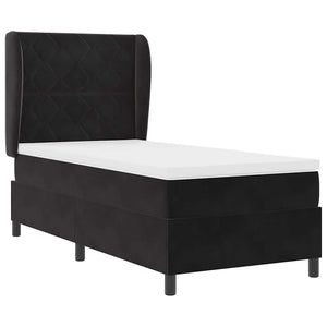 vidaXL Box Spring Bed with Headboard Black 200 x 100 cm Velvet