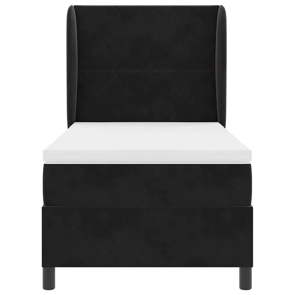 vidaXL Box Spring Bed with Headboard Black 200 x 100 cm Velvet