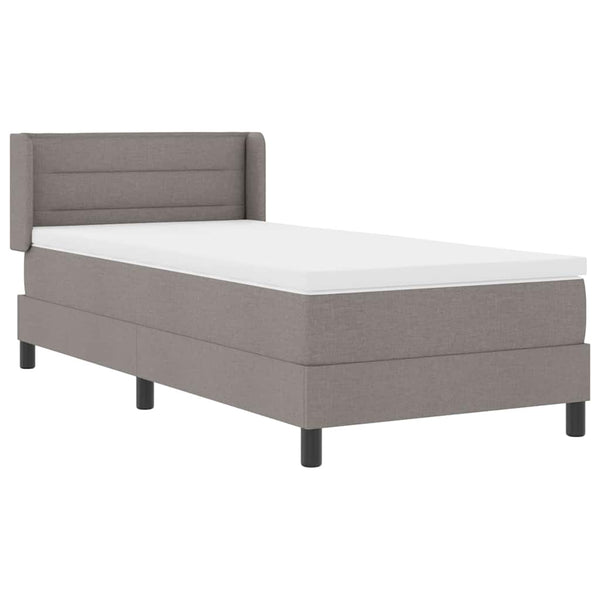 vidaXL Box Spring Bed with Headboard Taupe 200 x 80 cm Fabric
