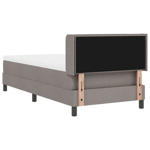 vidaXL Box Spring Bed with Headboard Taupe 200 x 80 cm Fabric