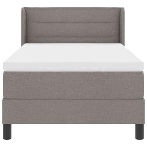 vidaXL Box Spring Bed with Headboard Taupe 200 x 80 cm Fabric